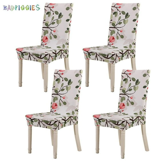 BadPiggies 4 Pack Chair Protector Cover Slipcover Stretch Removable Washable Chair Cover for Dining Room Wedding Banquet Decor