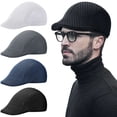 thumbnail image 1 of BadPiggies 4 Pack Men's Newsboy Cap Adjustable Beret Cap Mesh Elastic Driving Hat Ivy Cabbie Flat Cap, 1 of 9