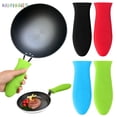 thumbnail image 1 of BadPiggies 4-Pack Silicone Hot Skillet Handle Cover Holder, Heat Resistant Cast Iron Skillet Handle Sleeves for Pot Pans Griddles Metal Cookwares, 1 of 8