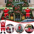 thumbnail image 1 of BadPiggies 5.6Ft Large Santa Claus Hanging Climbing Christmas Decoration Suit from Gutter Roof Door Indoor Outdoor Ornament, 1 of 9