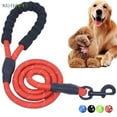 thumbnail image 1 of BadPiggies 5 FT Strong Dog Leash with Comfortable Padded Handle and Reflective Threads Dog Leashes for Medium Large Dogs, 1 of 10