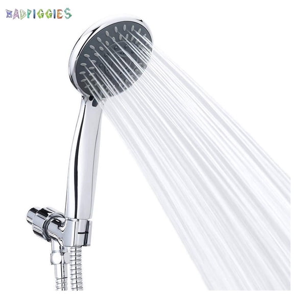 BadPiggies 5 Function High Pressure Hand Held Shower Head Kit with Hose Massage Spa Detachable