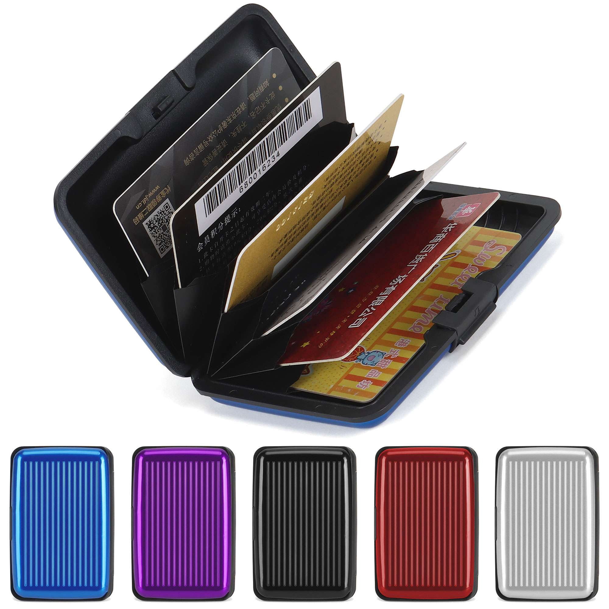 aluminum credit card sleeve Lakeside Holder Hard Shell Floral it fits perfectly into pockets or bags BadPiggies RFID Blocking Credit Card