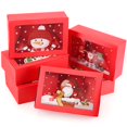 thumbnail image 1 of BadPiggies 6 Pack Christmas Cookie Boxes with Window for Gift Giving, Doughnut Cupcake Candies Boxes Holiday Party Favor Food Containers, 1 of 10