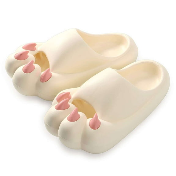 BadPiggies Animal Paws Clouds Slides for Women Men Funny Sandals Soft Pillow Slippers Non-Slip House Shower Shoes