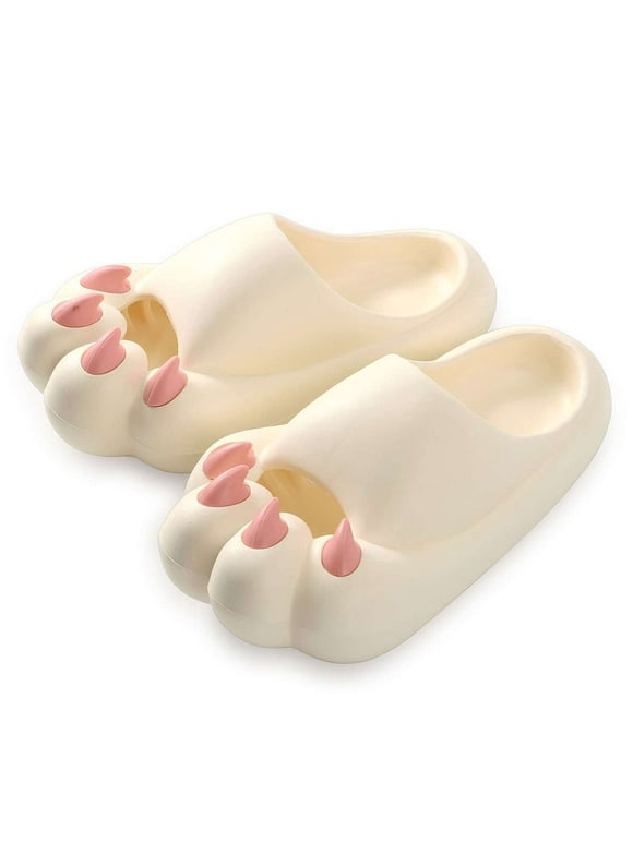BadPiggies Animal Paws Clouds Slides for Women Men Funny Sandals Soft Pillow Slippers Non-Slip House Shower Shoes