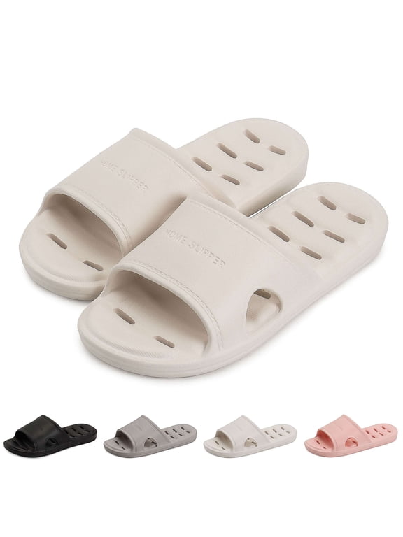 BadPiggies Anti-Slip Clouds Slippers for Women and Men, Shower Slipper Quick Dry Bathroom House and Pool Sandals Soft Sole Slides