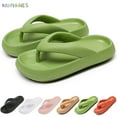thumbnail image 1 of BadPiggies Anti-Slip Flip Flops Thong Sandals Pillow Slippers for Women Men House Slides Clouds Shower Shoes, 1 of 6