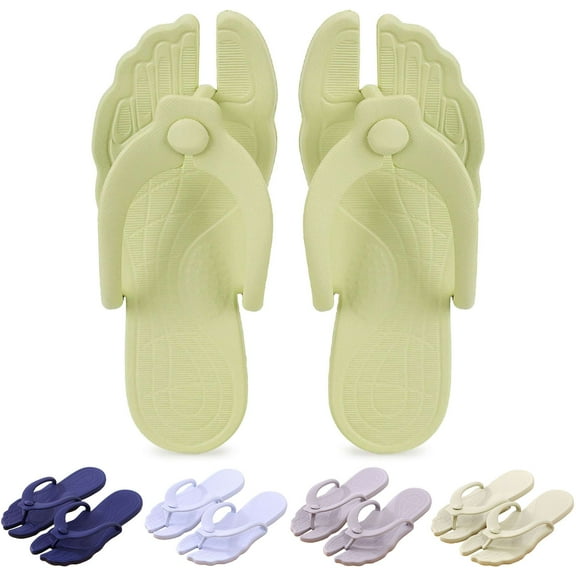 BadPiggies Anti-Slip Flip Flops Thong Sandals for Men Women Portable Travel Pillow Slippers Shoes Indoor and Outdoor (W 8-9/M 6-7)