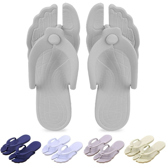 BadPiggies Anti-Slip Flip Flops Thong Sandals for Men Women Portable Travel Pillow Slippers Shoes Indoor and Outdoor (W 6-7/M 4.5-5)