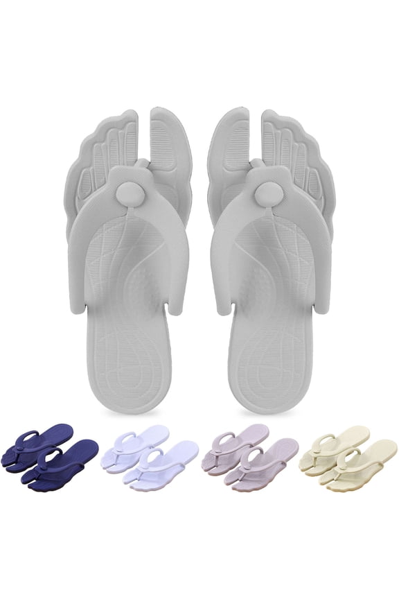 BadPiggies Anti-Slip Flip Flops Thong Sandals for Men Women Portable Travel Pillow Slippers Shoes Indoor and Outdoor (W 6-7/M 4.5-5)