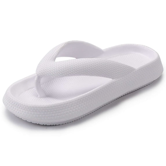 BadPiggies Anti-Slip Shower Shoes Pillow Slippers Sandals for Women Men Comfy Cushioned Thick Sole House Slides
