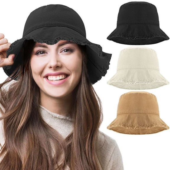 BadPiggies Bucket Hat for Men Women 100% Cotton Foldable Summer Travel Beach Outdoor Fishing Hat (Black)