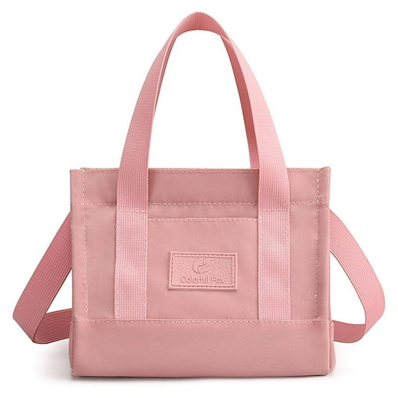 BadPiggies Casual Nylon Purse Handbag Crossbody Bag Waterproof Shoulder Bag for Women (Pink)