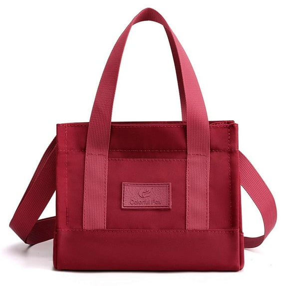 BadPiggies Casual Nylon Purse Handbag Crossbody Bag Waterproof Shoulder Bag for Women (Red)