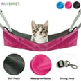 thumbnail image 1 of BadPiggies Cat Hanging Reversible Hammock Bed, Nylon or Plush Pet Cage Hammocks for Small Animals Puppy Dogs Kitten Ferret Rabbits Playing (Hot Pink), 1 of 8