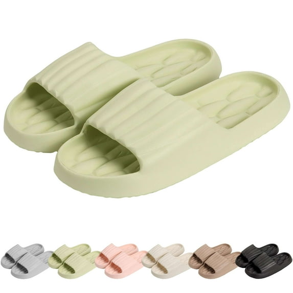 BadPiggies Cloud Slide Sandal for Women and Men, Non Slip Shower Shoes House Bathroom Pillow Slippers