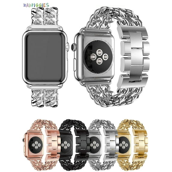 BadPiggies Cowboy Chain Replacement Bands Strap Bracelet for Apple Watch iWatch Series 7 6 5 4 3 2 1 38/40mm 42/44mm