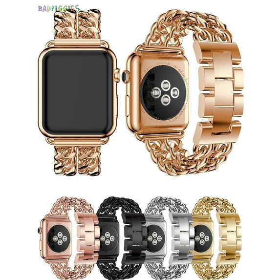 BadPiggies Cowboy Chain Replacement Bands Strap Bracelet for Apple Watch iWatch Series 7 6 5 4 3 2 1 38/40mm 42/44mm