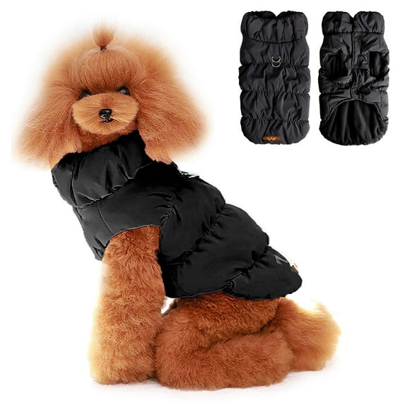 BadPiggies Dog Coat Vest Fleece Lining Dog Jacket Winter Warm Padded Pet Clothes for Small Medium Dogs