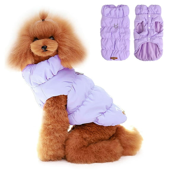BadPiggies Dog Coat Vest Fleece Lining Dog Jacket Winter Warm Padded Pet Clothes for Small Medium Dogs