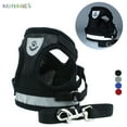 thumbnail image 1 of BadPiggies Dog and Cat Universal Harness with Leash Set Escape Proof Adjustable Reflective Soft Mesh Corduroy Dog Harnesses, 1 of 8