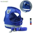 thumbnail image 1 of BadPiggies Dog and Cat Universal Harness with Leash Set Escape Proof Adjustable Reflective Soft Mesh Corduroy Dog Harnesses, 1 of 8
