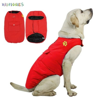 BadPiggies Double Sides Dog Vest Coat Winter Waterproof Pet Jacket for Small Medium Large Dogs (XS, Red)