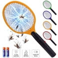 thumbnail image 1 of BadPiggies Electric Fly Swatter Portable Handheld Insect Killer Mosquito Bug Zapper with 2 AA Batteries, 1 of 10