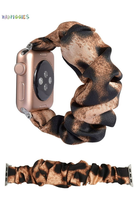 BadPiggies Fashion Polyester Scrunchie Bracelet Watch Band for Apple Series 1 to 7, SE