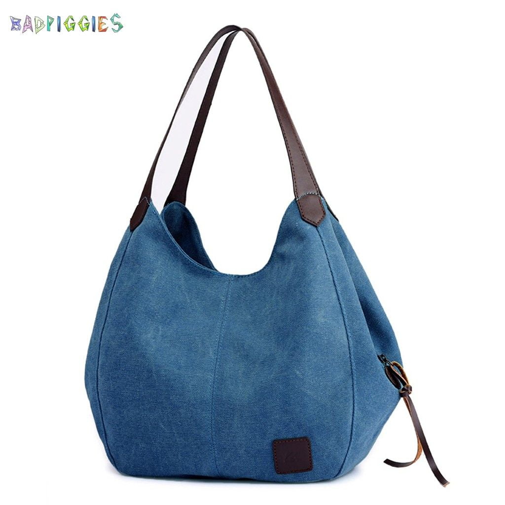 Yhmxh Multi Pocket Canvas Tote Bag with Zipper, Medium Work Yhmxh Multi Pocket Canvas Tote Bag with Zipper, Medium Work