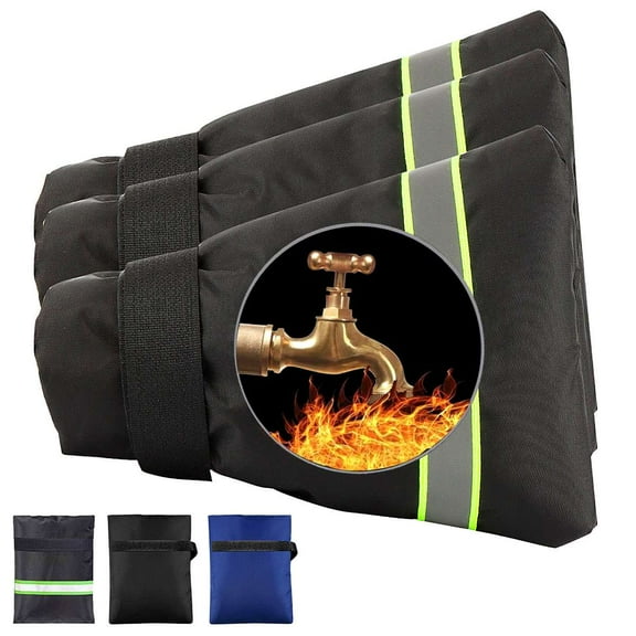 BadPiggies Faucet Cover for Winter Freeze Protection, Reflective Strips Outdoor Faucet Socks Reusable Waterproof Insulated Spigot Pipe Hose Covers