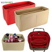 BAD PIGGIES BadPiggies Felt Fabric Purse Tote Bag Handbag Organizer Insert Bag in Bag with Zipper Inner Pocket for Neverfull Speedy