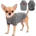 thumbnail image 1 of BadPiggies Fleece Vest Dog Sweater with Leash Attachment, Warm Pullover Dogs Coat Jacket Small Pet Winter Clothes (L, Gray), 1 of 9