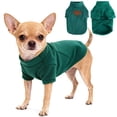 thumbnail image 1 of BadPiggies Fleece Vest Dog Sweater with Leash Attachment, Warm Pullover Dogs Coat Jacket Small Pet Winter Clothes (L, Green), 1 of 9