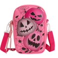 thumbnail image 1 of BadPiggies Halloween Small Crossbody Wallet Skull Phone Purse PU Leather Cute Shoulder Bag for Women, 1 of 10