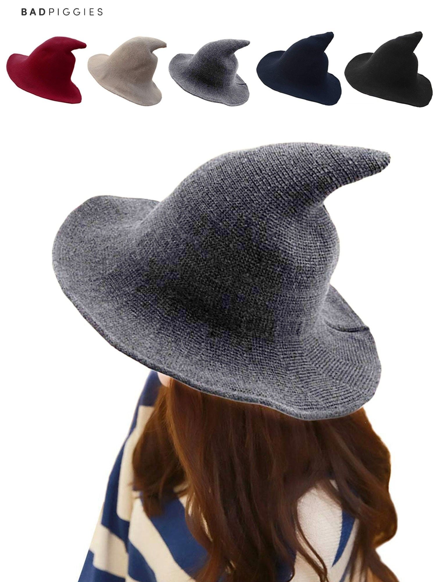 BadPiggies Halloween Wool Witch Hat Costume Accessory Sheep Wool Witch