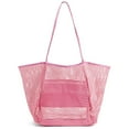 thumbnail image 1 of BadPiggies Large Mesh Beach Tote Bag for Women, Foldable Waterproof Sandproof Causal Hobo Picnic Bags - Pink, 1 of 9