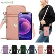 BadPiggies Lightweight Small Crossbody Bag Cell Phone Purses Waterproof Nylon Travel Pouch Shoulder Bag for Women (Wine Red)