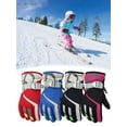 thumbnail image 1 of BadPiggies Lovely Ski Gloves Winter Outdoor Snow Waterproof with Warm Fleece Lining Mitten for Kids Boys and Girls 4-7 Years (Blue), 1 of 9