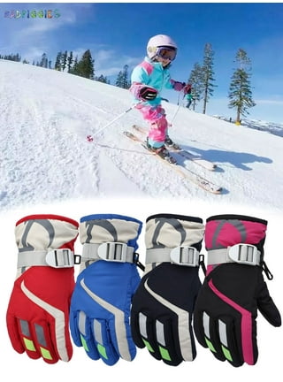 NICE CAPS Girls Childrens Thinsulate Waterproof Floral Ski Winter Snow  Gloves