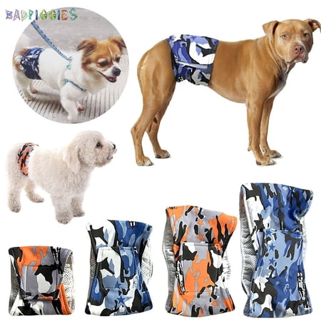 BadPiggies Male Dog Belly Manner Band Wraps Nappies Pet Washable Diapers for Small Medium Dogs Cats (S, Orange)