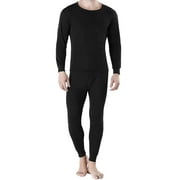 BAD PIGGIES BadPiggies Men's Thermal Top and Bottom with Fleece Lined Plus Size Set Crewneck Long Johns Underwear