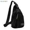 thumbnail image 1 of BadPiggies Men's Vintage Sling Bag Canvas Satchel Shoulder Bag Messenger Bag Travel Hiking Backpack, 1 of 8
