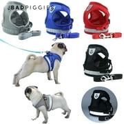 BadPiggies No Pull Dog Harnesses No Choke Reflective Pet Harness Adjustable Walking Breathable Mesh Dog Vest for Small Dogs Cats