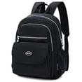 thumbnail image 1 of BadPiggies Nylon Backpack for Women & Men, Waterproof Small Daypack Purse Multi-Pockets Versatile Travel Bag - Black, 1 of 10