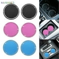 thumbnail image 1 of BadPiggies Pack of 2 Vehicle Bling Cup Holder Insert Coasters Anti Slip Universal 2.75" Silicone Crystal Rhinestone Coasters Car Interior Accessories (Blue), 1 of 10