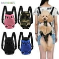 thumbnail image 1 of BadPiggies Pet Carrier Backpack Adjustable Front Cats Dogs Legs Out Carrier Travel Bag for Small Medium Puppies (S, Blue), 1 of 9