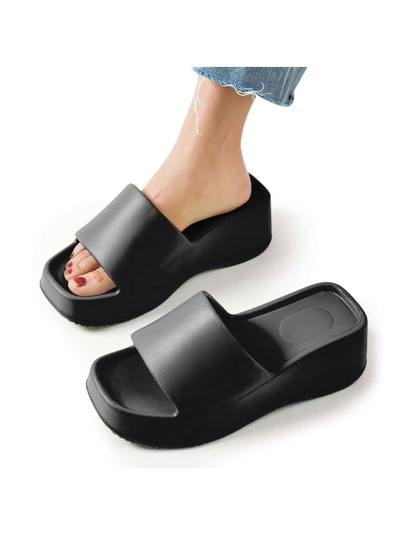 BadPiggies Recovery Slides Sandals for Women Thick Cushion Clouds Slippers Arch Support Non-Slip Shoes for Indoor Outdoor