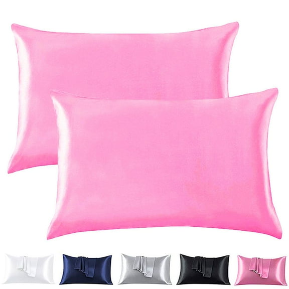 BadPiggies Set of 2 Satin Pillowcases for Hair and Skin Soft Pillow Covers with Envelope Closure King Size